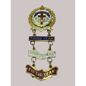 Lutheran Medallion Pin 2nd 3rd 4th 5th year Vintage Christian Jewelry 1/20 10KT